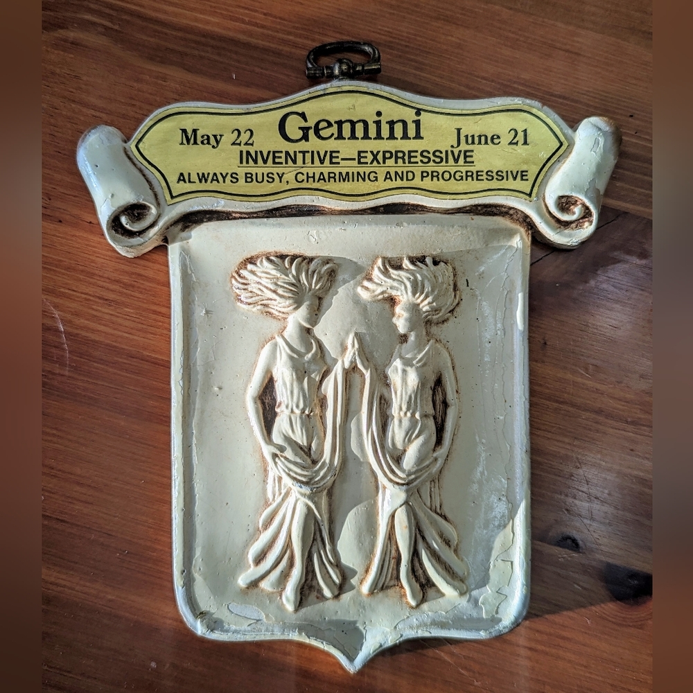 Gemini Astrology Horoscope Wall Plaque